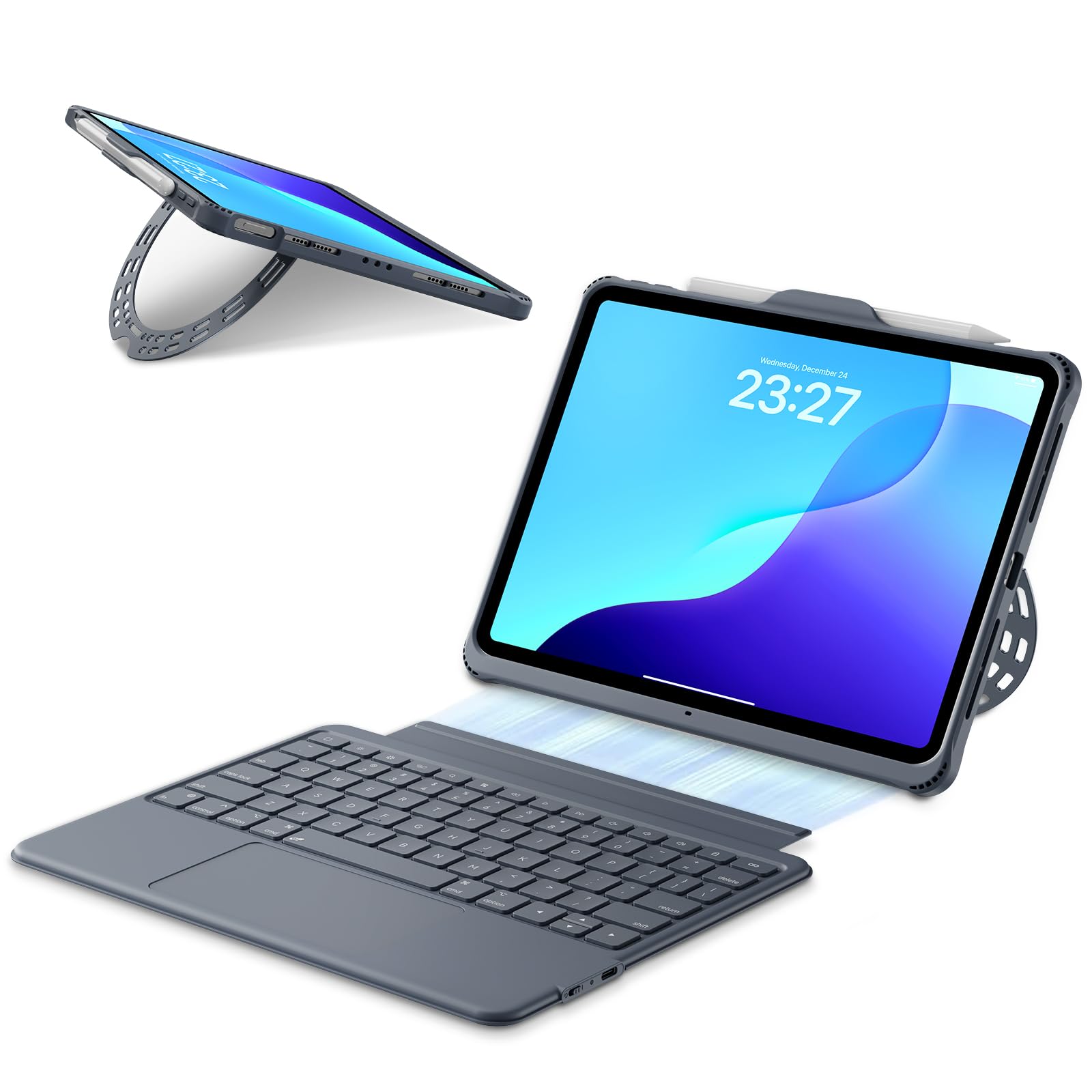 Amazon.co.jp: マグネット式取り外し可能キーボードケース。iPad 11